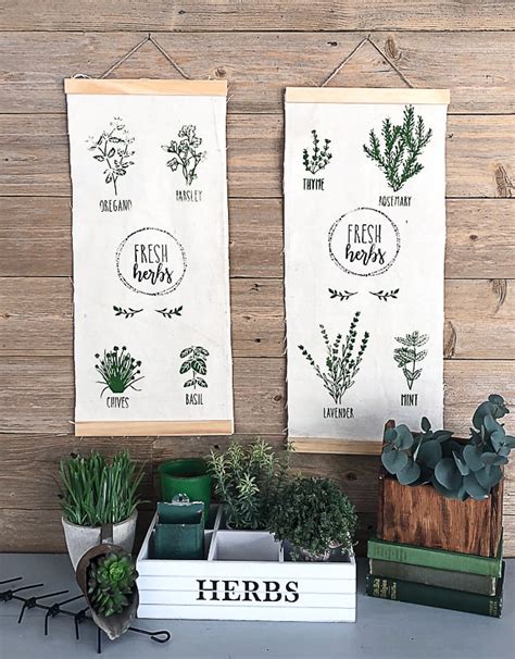 Diy Botanical Herb Wall Hanging With Chalk Couture My Creative Days