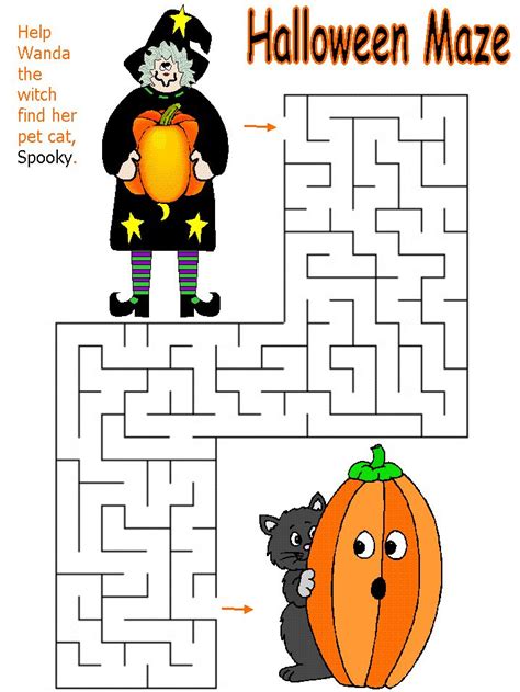 Free Printable Halloween Mazes