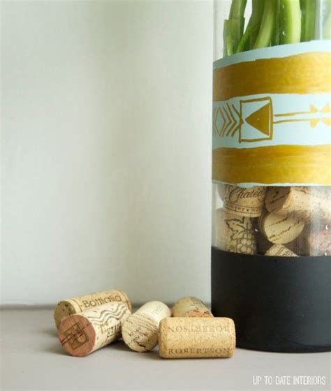 Diy Hand Painted Vase With Cork Filler Wine Cork Diy Wine Cork Diy