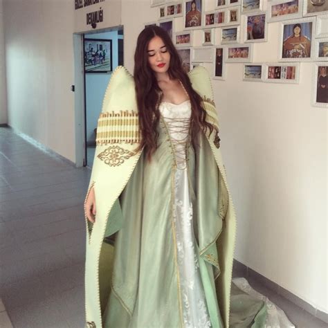 Circassian Girl In Traditional Dress Geleneksel Kıyafetli Çerkes Kızı