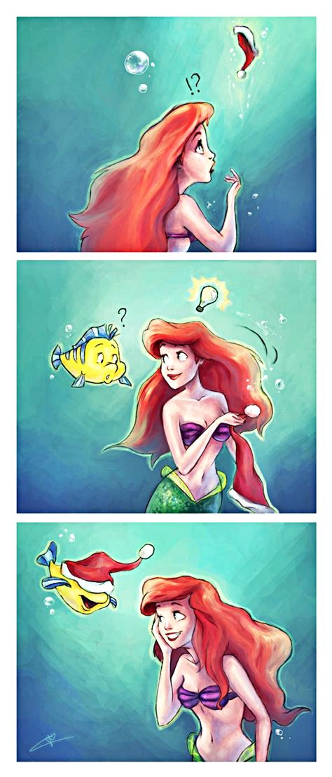 Walt Disney Fan Art Princess Ariel Flounder Walt Disney