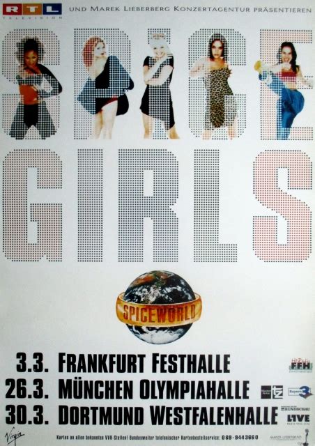 Spice Girls 1998 Plakat In Concert Spiceworld Tourposter