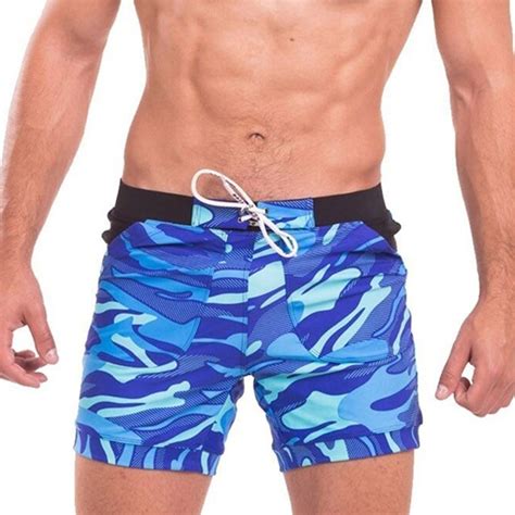 2020 Men Casual Camouflage Swimming Trunks Drawstring Beach Shorts