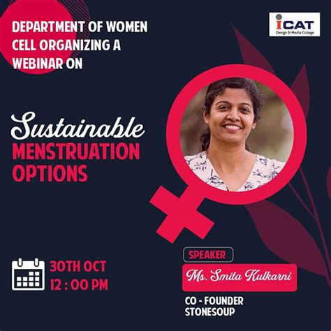 Webinar On Sustainable Menstruation Options Icat Bangalore