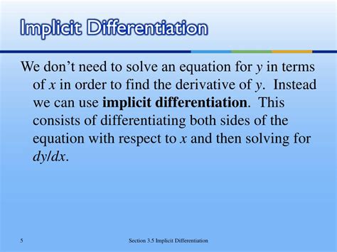 Ppt 31 Implicit Differentiation Powerpoint