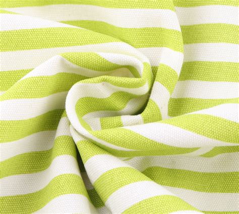Stripe Fabric Green And White Stripes Cotton Fabric For Etsy