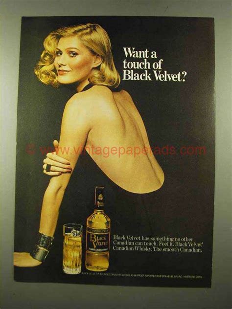 1975 Black Velvet Canadian Whisky Ad Want A Touch De0704