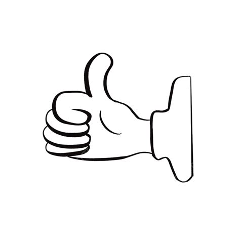 Thumbs Up Emoji Clipart Hd Png Hand Drawn Vector Thumbs Up Thumb Clipart Vector Like Gesture