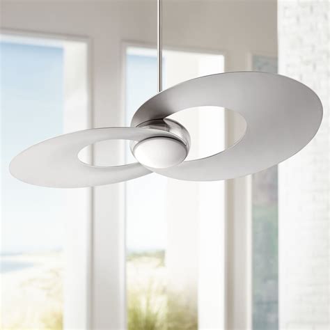 A simple ceiling fan that will meld with a variety of decor styles, but lends itself particularly well to modern spaces. 52" Possini Euro Design Modern Ceiling Fan with Light LED ...