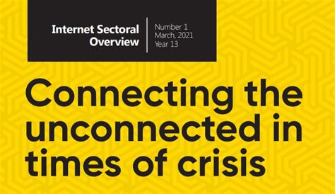 Nicbr Year Xiii N 1 Connecting The Unconnected In Times Of Crisis