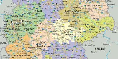 Ruegen) is germany's largest island. Tyskland road map - Road kart over Tyskland med byer og ...