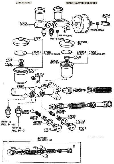 Toyota Brake Master Cylinder Diagram