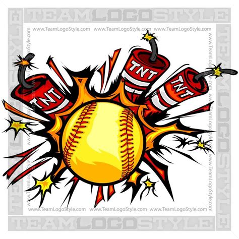 Dynamite Softball Logo Vector Format  Eps Softball Logos