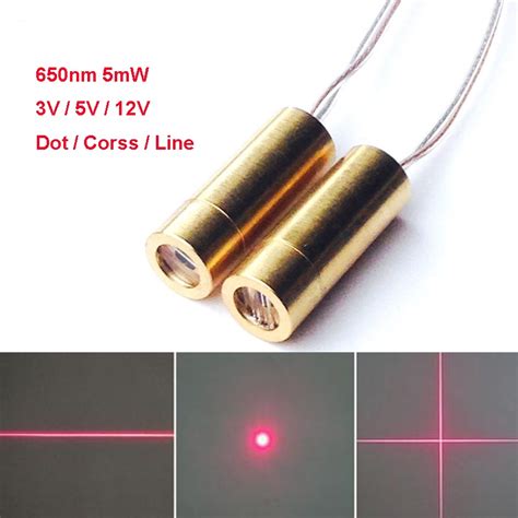 650nm 5mw 3v 5v 12v Dot Cross Line Red Laser Head Industrial Grade