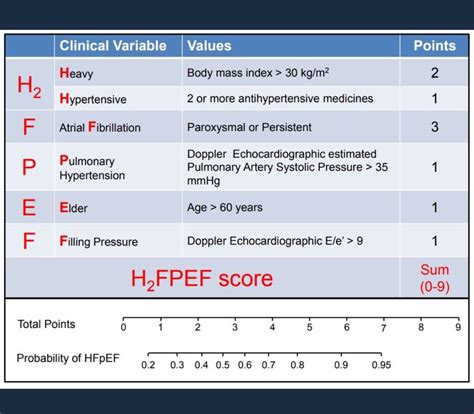 The H2fpef Score And Point Allocations For Each Clinical Grepmed