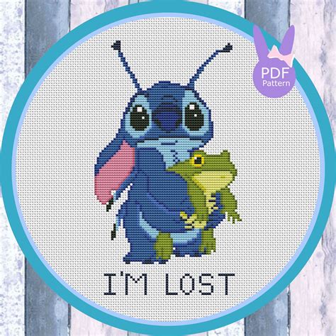Lilo And Stitch Cross Stitch Pattern Disney I Am Lost Etsy