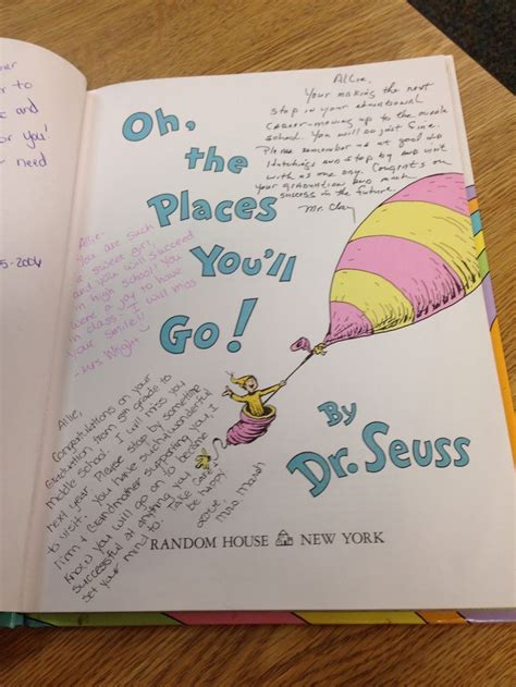Teacher Signs Teacher Notes Oh The Places Youll Go Book Yearbook