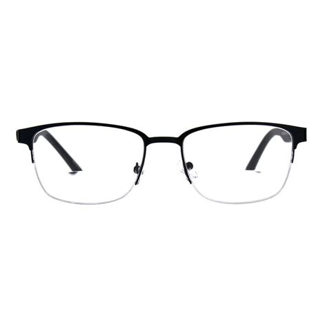 mens half metal rim powered bifocal reading eyeglasses reading eyeglasses bifocal eyeglasses