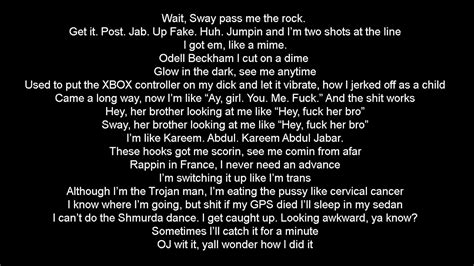 Lil Dicky 2019 Sway Freestyle Lyrics Youtube
