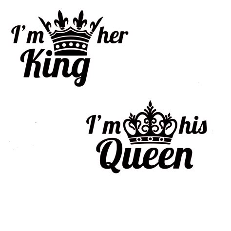 Her King And His Queen Png Svg Jpeg Etsy King Queen Tattoo King And