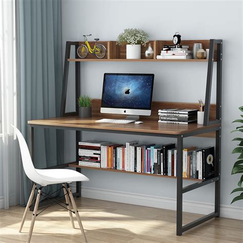 Tribesigns Computer Desk With Hutch And Bookshelf 47 Home Office Desk