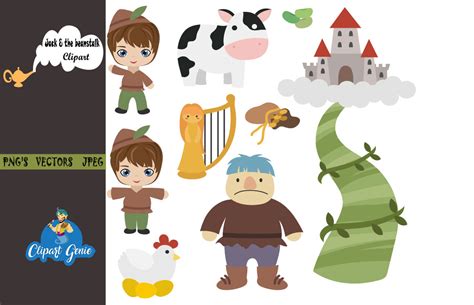 Jack And The Beanstalk Clipart Fairy Tale Clipart And Svg By