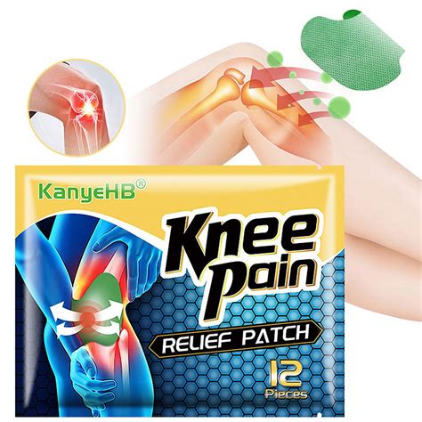 12pcs Knee Pain Patch Wormwood Extract Knee Joint Back Muscle Ache Pain