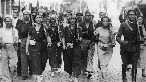 Female Militia Members March At The Beginning Of The Spanish Civil War