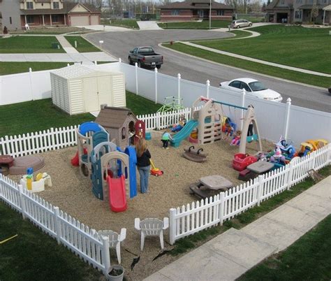 I Like The Section Of The Yard Fenced Off Just For A Play Area