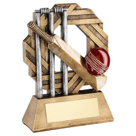Cricket Bat And Ball Trophy Cricket Resin Statue Cricket Batsman Award