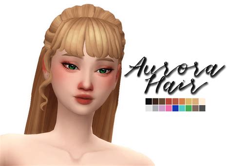 Aurora Hair By Vikai In 2020 Sims 4 Sims Maxis Match Images