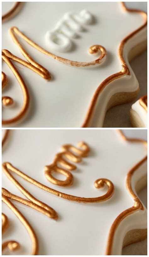 How to make gold icing with food coloring. Painting royal icing gold and silver...and the best gold and silver lustre dusts | Icing, Cake ...