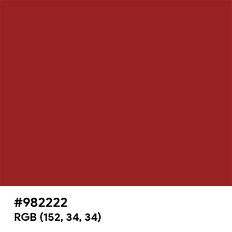 Carmine Red Ral Color Hex Code Is 982222