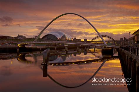 Newcastle Upon Tyne 3 Sunset Across The River Tyne Stocklandscapes