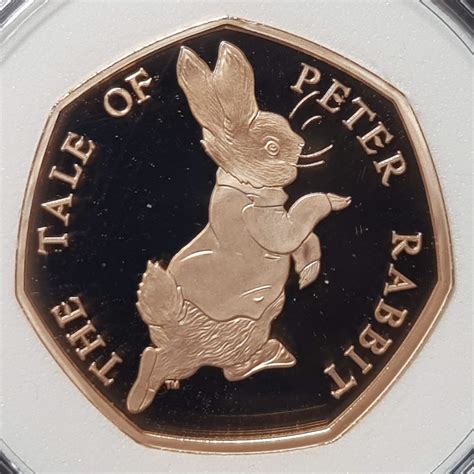 2017 Peter Rabbit Gold 50p Set M J Hughes Coins