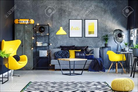 Black Grey And Yellow Living Room Living Room Home Decorating Ideas