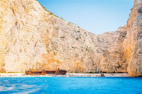 Your Travel Buddy Visiting The Famous Shipwreck Beach In Zakynthos Greece