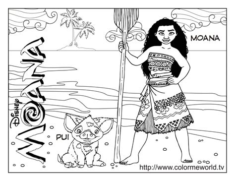 Get crafts, coloring pages, lessons, and more! 20+ Free Printable Disney Princess Moana Coloring Pages ...
