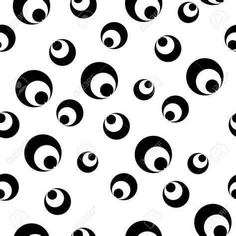 Free Download Black White Bubbles Geometric Seamless Pattern On White Background 1300x1300 For