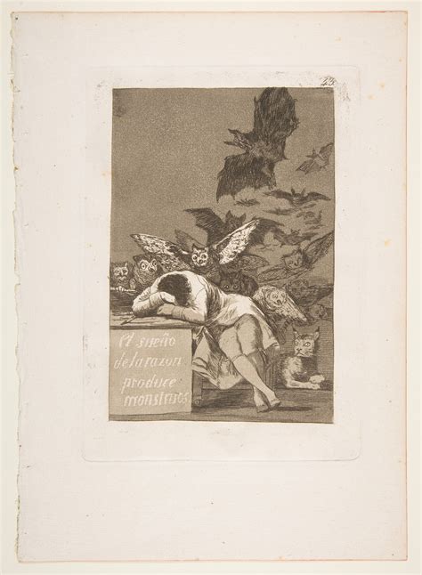 Goya Francisco De Goya Y Lucientes Plate 43 From Los Caprichos The Sleep Of Reason