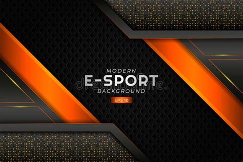Modern E Sport Gaming Background Glowing Diagonal Layer Orange