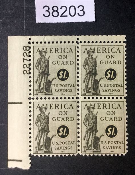 Us Stamps Ps14 Mint Og Nh Plate Block Lot 38203 United States Back