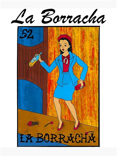 La Borracha Loteria Card Game Art Print By Joshualuther Redbubble