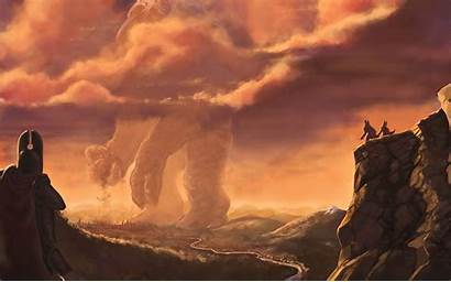 Giant Monster Fantasy Wallpapers Tornadoes Canyon Resolution