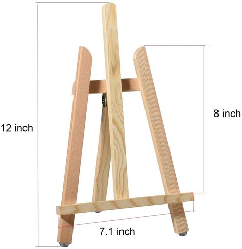 12 Inch Tall Wood Easel Stand For Painting Canvas Small Art Tabletop