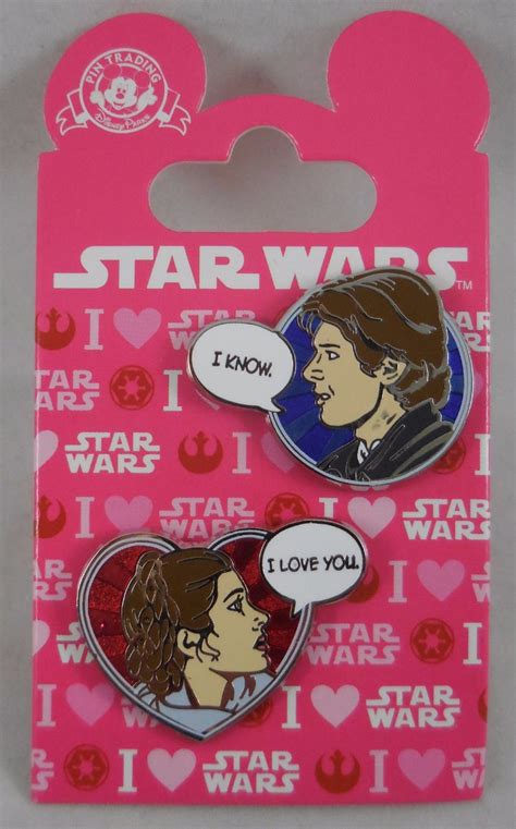 Disney Valentines Day Star Wars Princess Leia Han Solo I Love You I