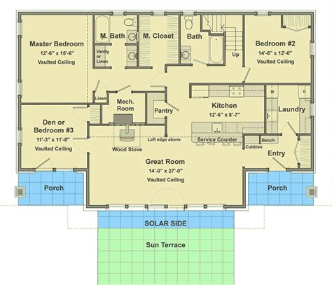 Passive Solar House Plan With Bonus Loft 16502ar Architectural