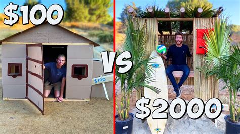 100 Vs 2000 Tiny House Budget Challenge Youtube