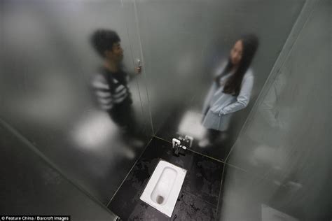 chinese ecological park opens public toilets made of glass on top of trees daily mail online