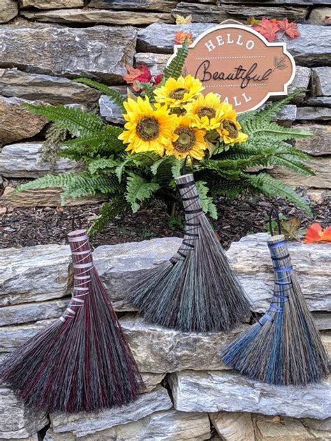 Hearth Whisk Broom Handmade Housewarming T Gray Base Turkey Wing